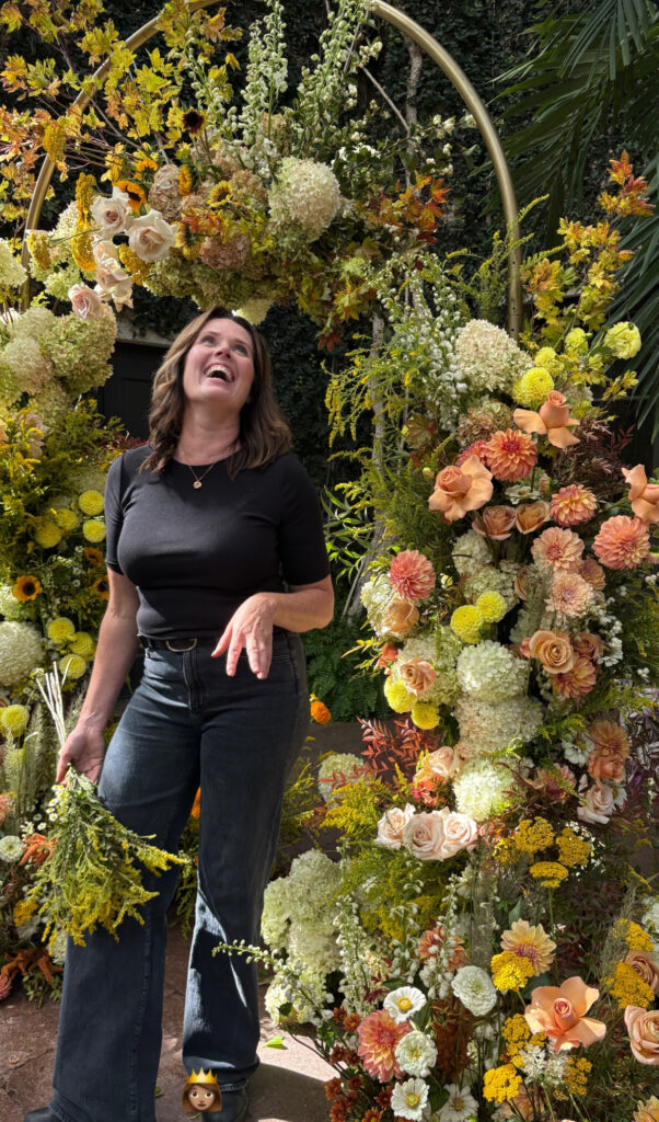 Jennifer Designs using flowers source through the Philadelphia Floral Guild for a master class at Longwood Gardens.